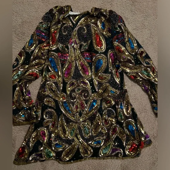 Vintage Embellished Multicolor Jacket/blazer - Picture 4 of 5